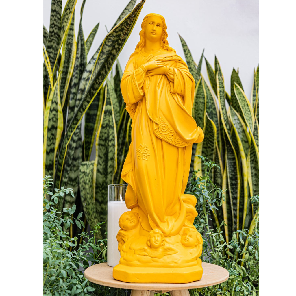 Escultura Nossa Senhora de Fátima Amarela Barbara Goy 50cm