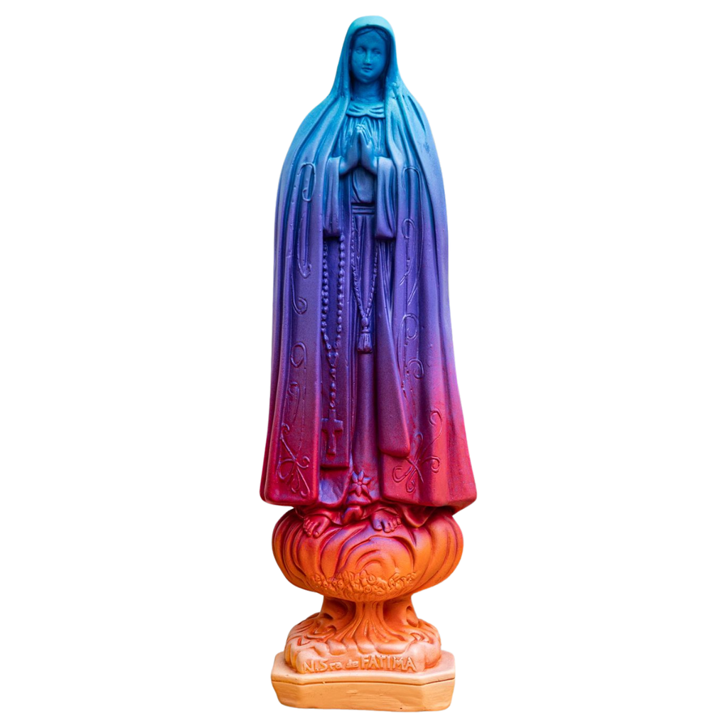 Escultura Nossa Senhora de Fátima Degradê Barbara Goy 50cm