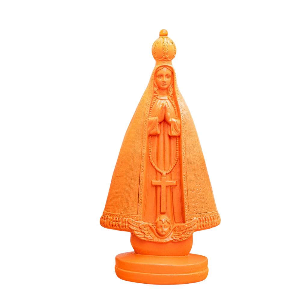 Escultura Nossa Senhora Aparecida Laranja Barbara Goy 30cm