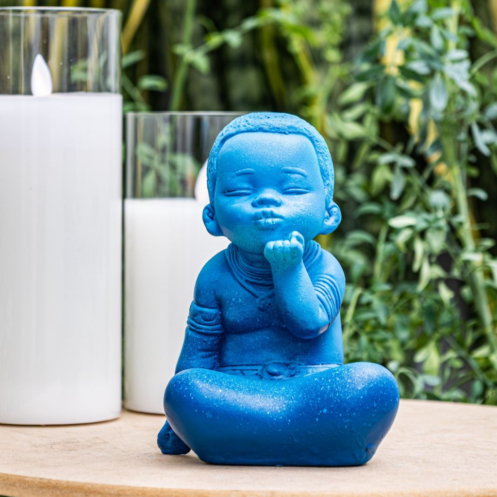 Escultura Erê Azul Barbara Goy 15cm