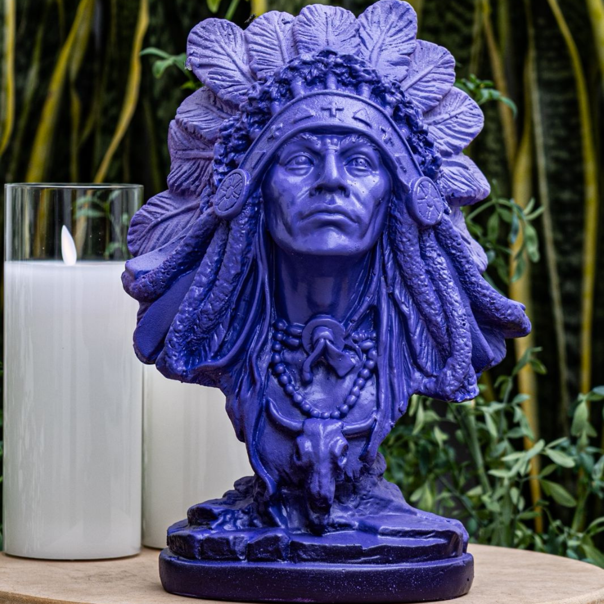 Escultura Índio Americano Barbara Goy 30cm