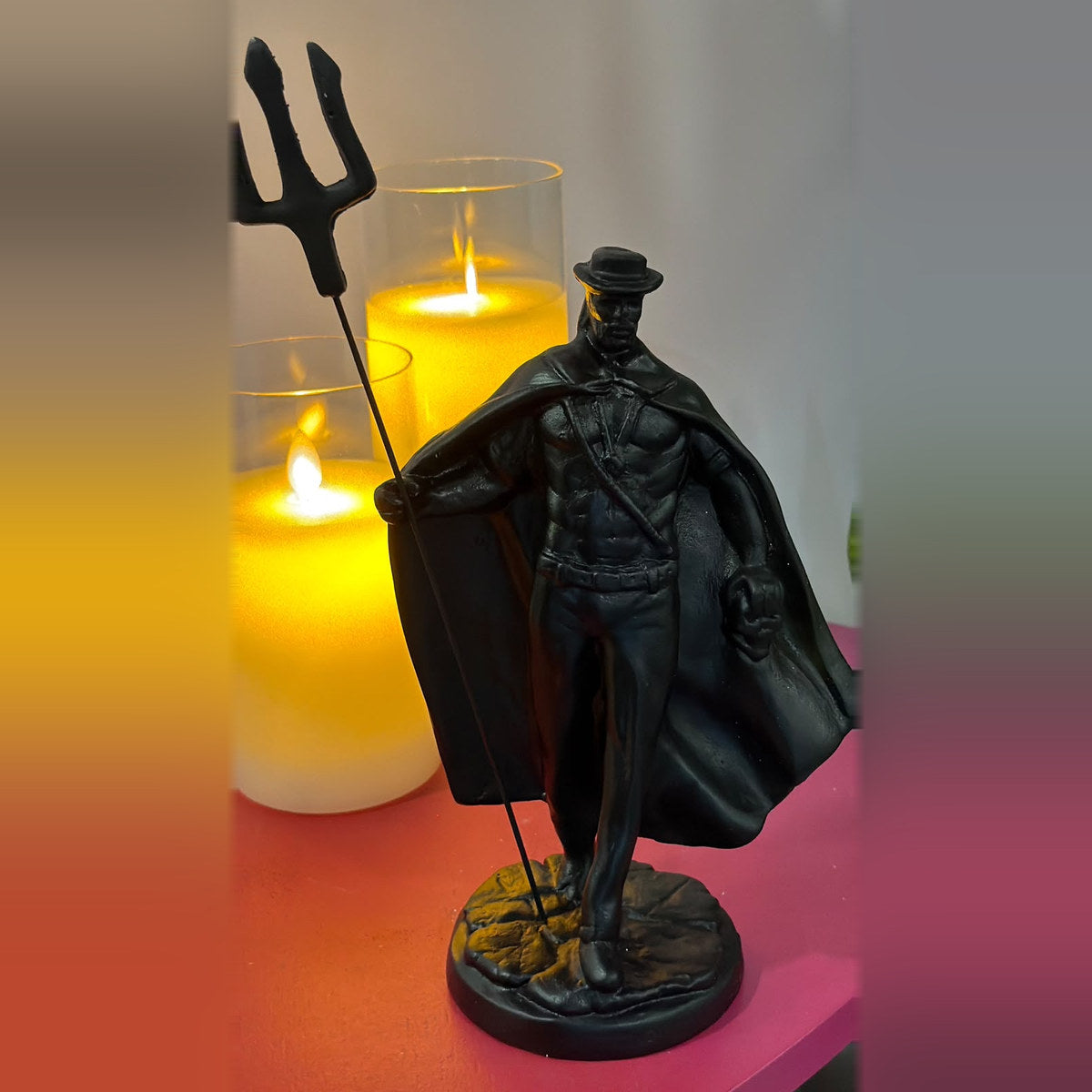 Estátua Exú Gato Preto Barbara Goy 22cm