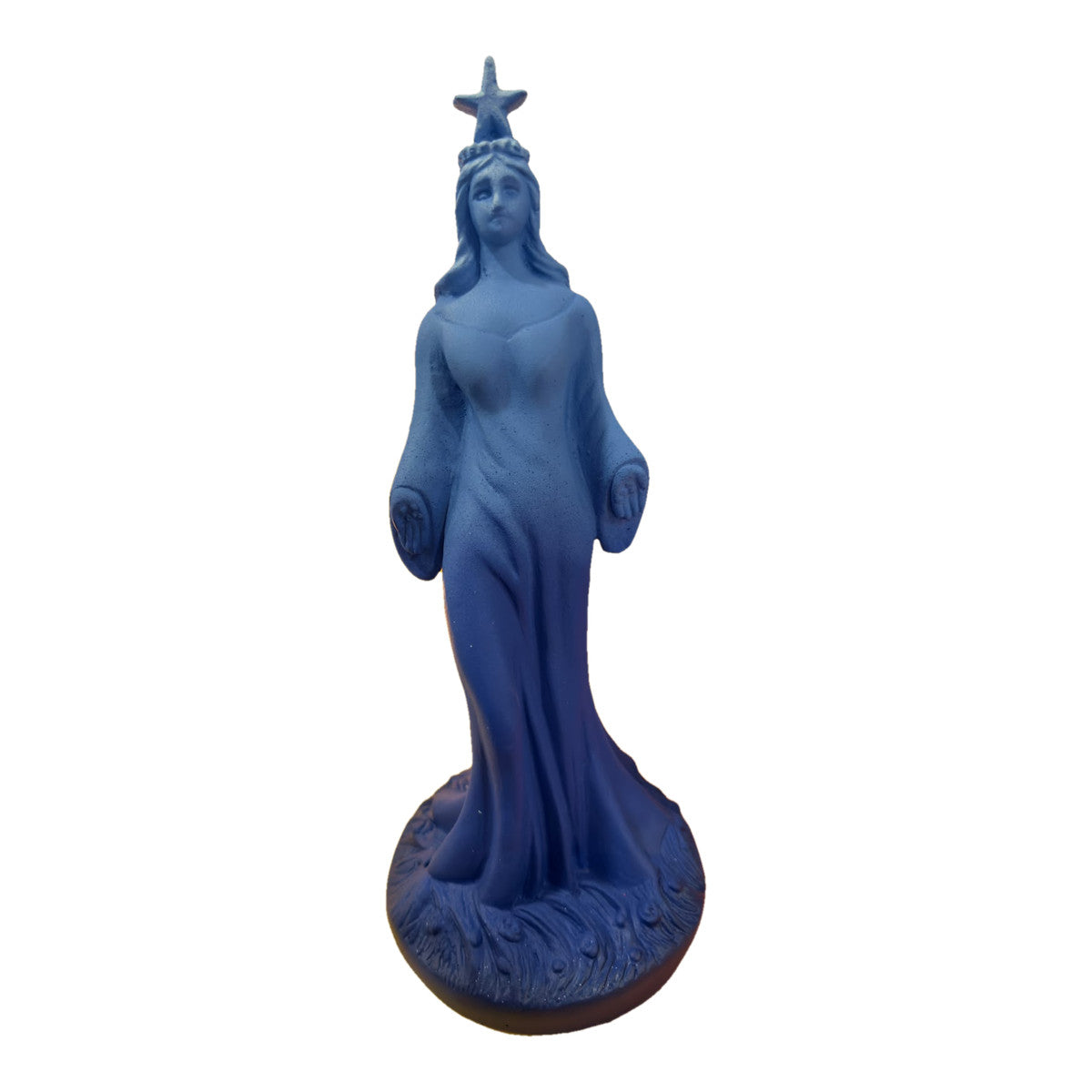 Estátua Iemanjá Azul Fosca Barbara Goy 25cm