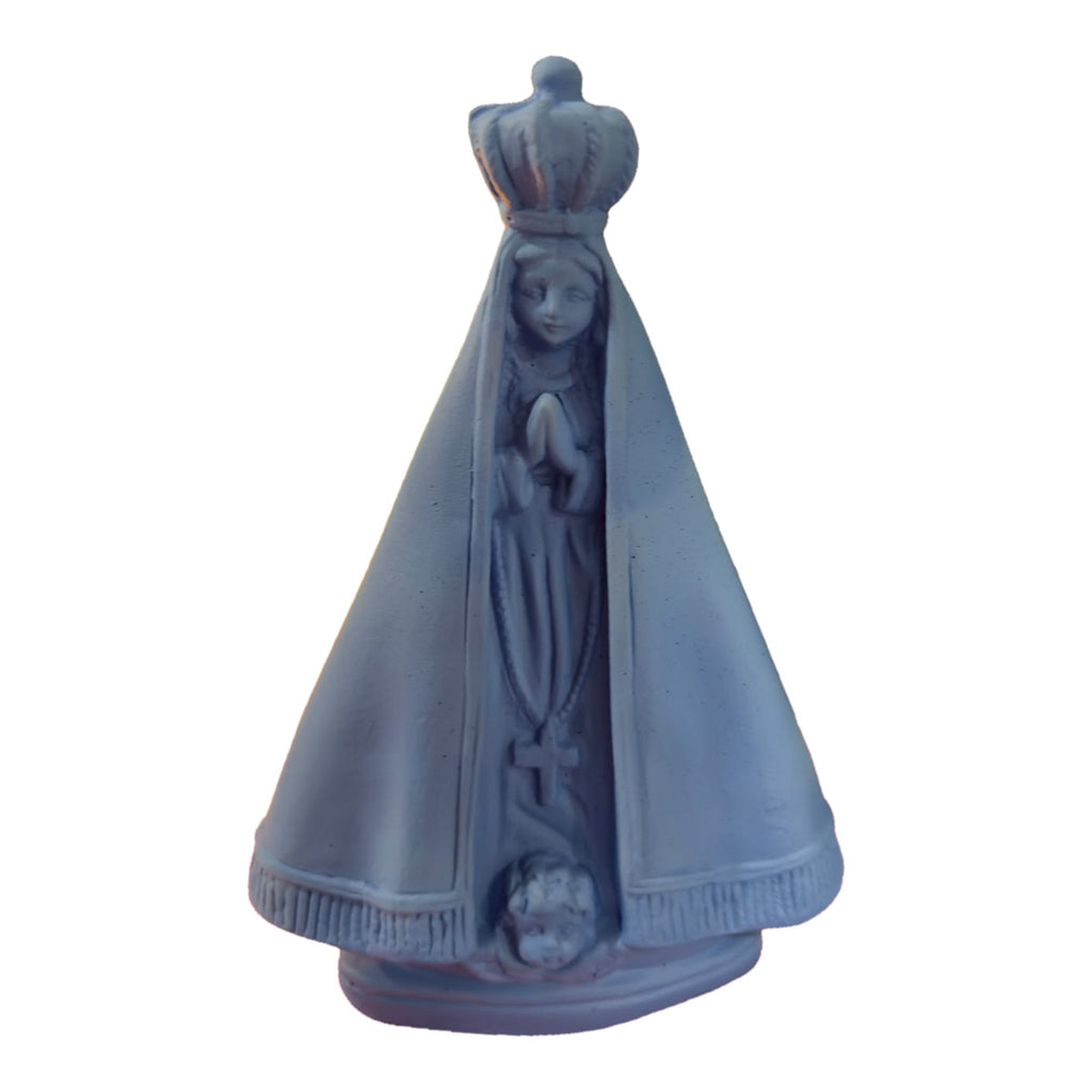 Estátua Nossa Senhora Aparecida Azul Clara Fosca Barbara Goy 22cm
