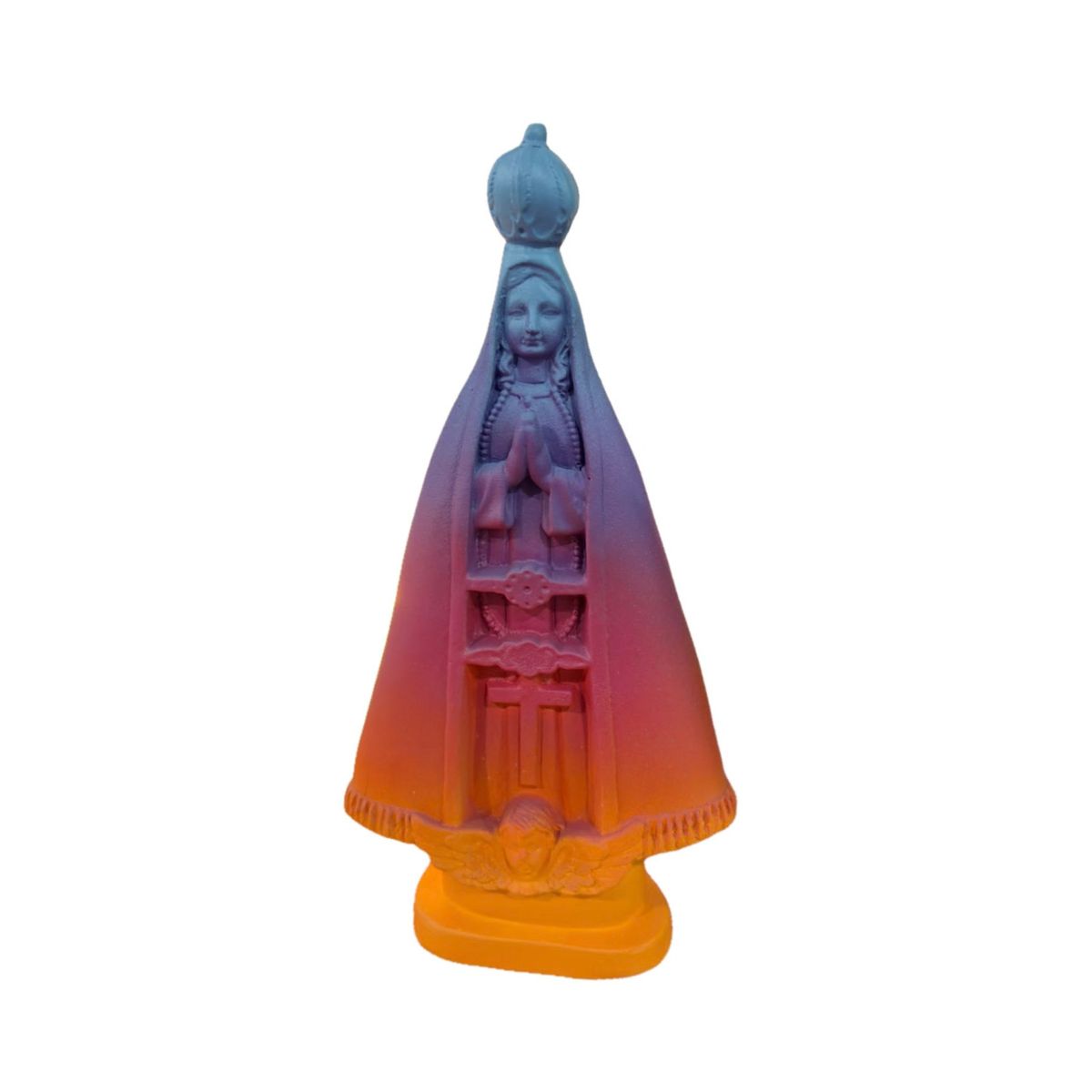 Estátua Nossa Senhora Aparecida Degradê Roxo e Laranja Barbara Goy 22cm