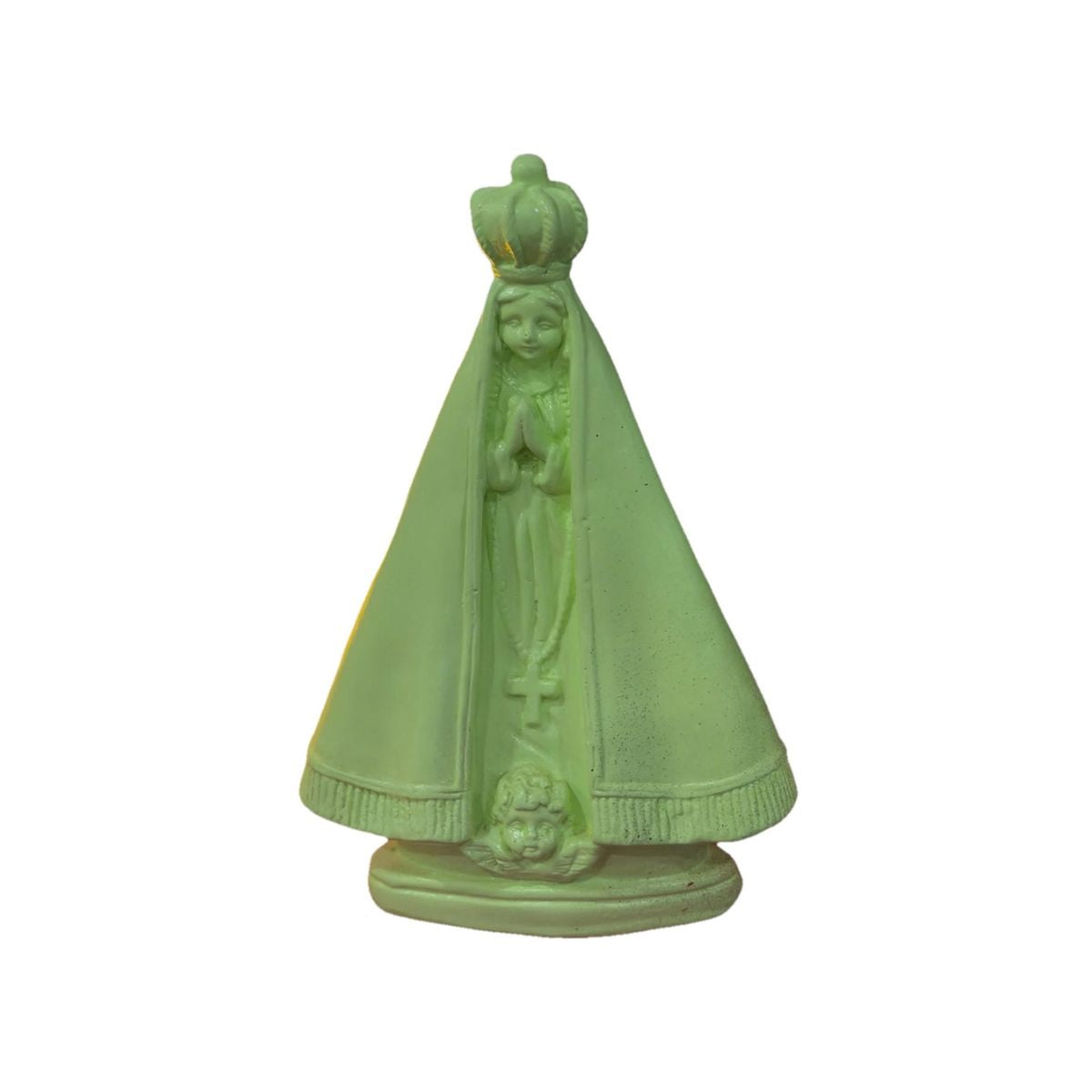 Estátua Nossa Senhora Aparecida Verde Clara Barbara Goy 22cm