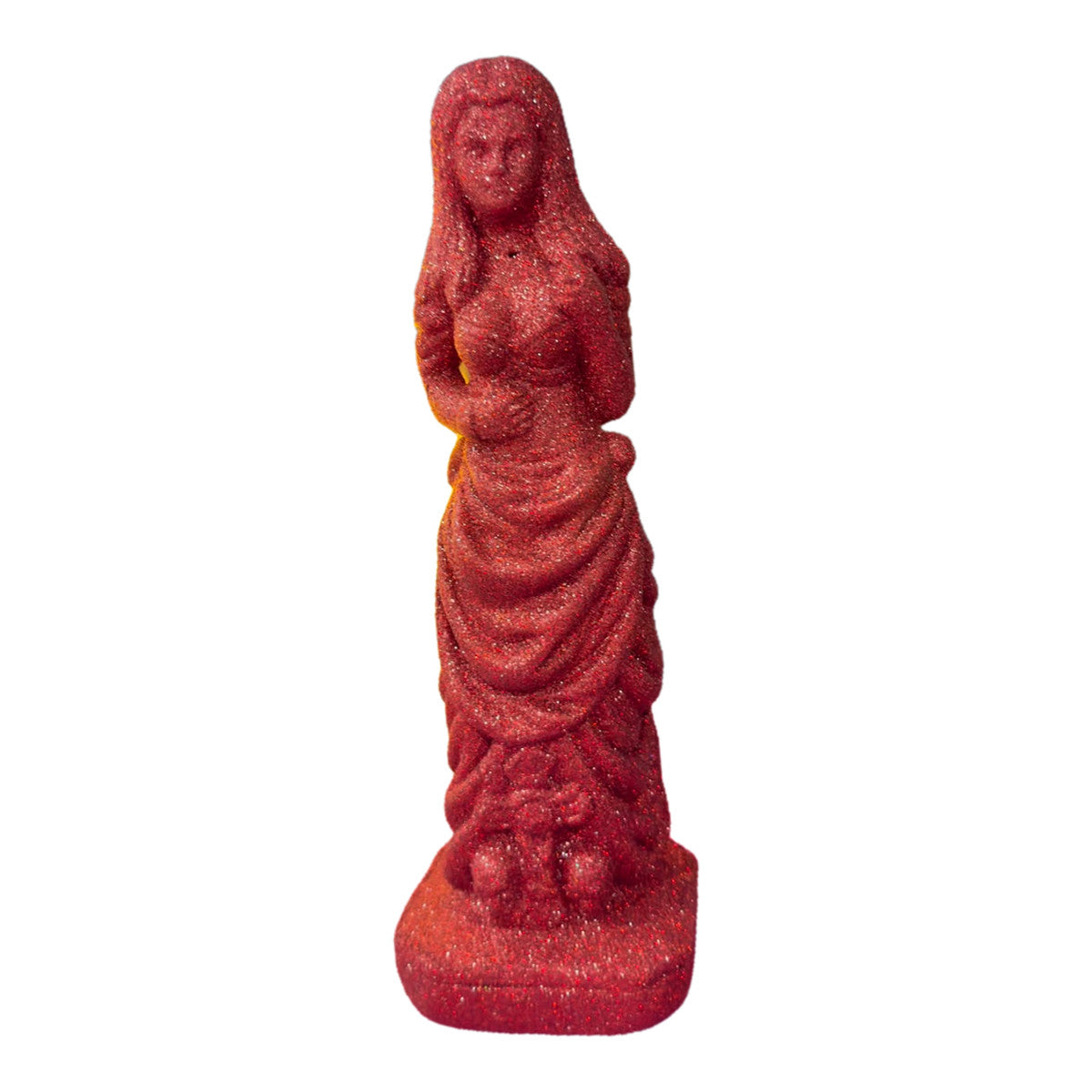Estátua Pomba Gira Rosa Vermelha com Brilho Barbara Goy 22cm